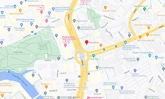 Map showing Advisian office location in Bristol.