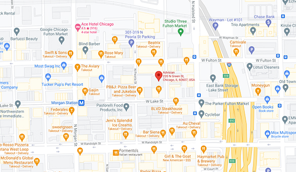 Map showing Advisian Chicago office