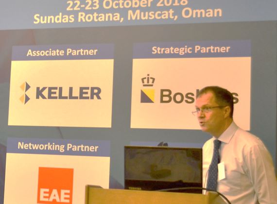 Andrew Batty presents at conference